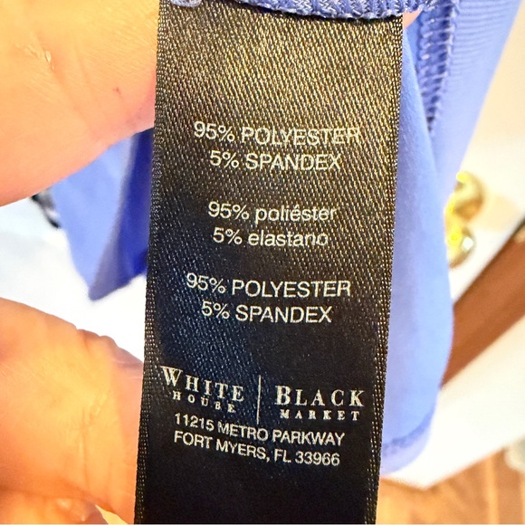 SET! White House Black Market Small Tops: Black/Royal Tunic + Blue/Purple Blouse - Picture 10 of 12